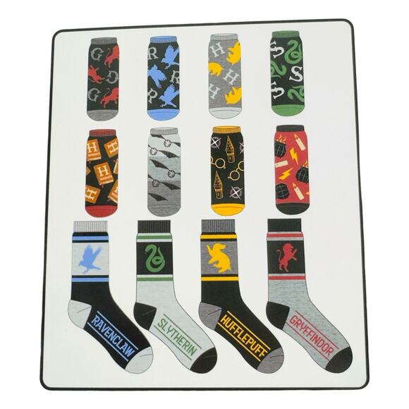 Hogwarts 12 Days of Socks Magical Wizarding Socks, 4 Pairs Crew, 8 Pair Low Cut - Picture 8 of 16